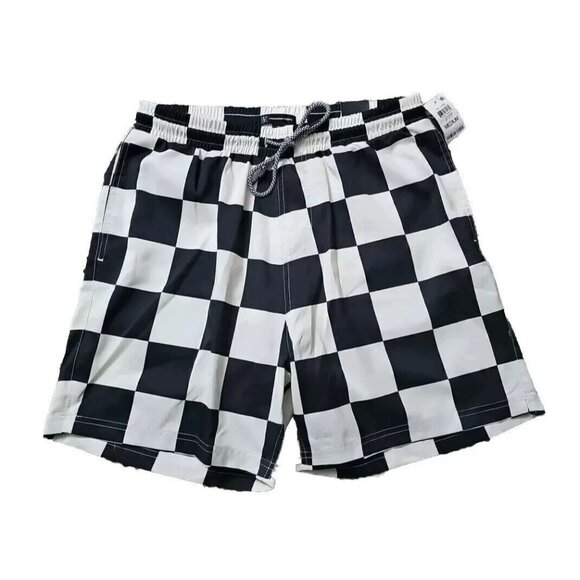 Trunks Other - I.N.C. Men's NEW Checkered 5" Quick Dry Swim Shorts Trunks L Large